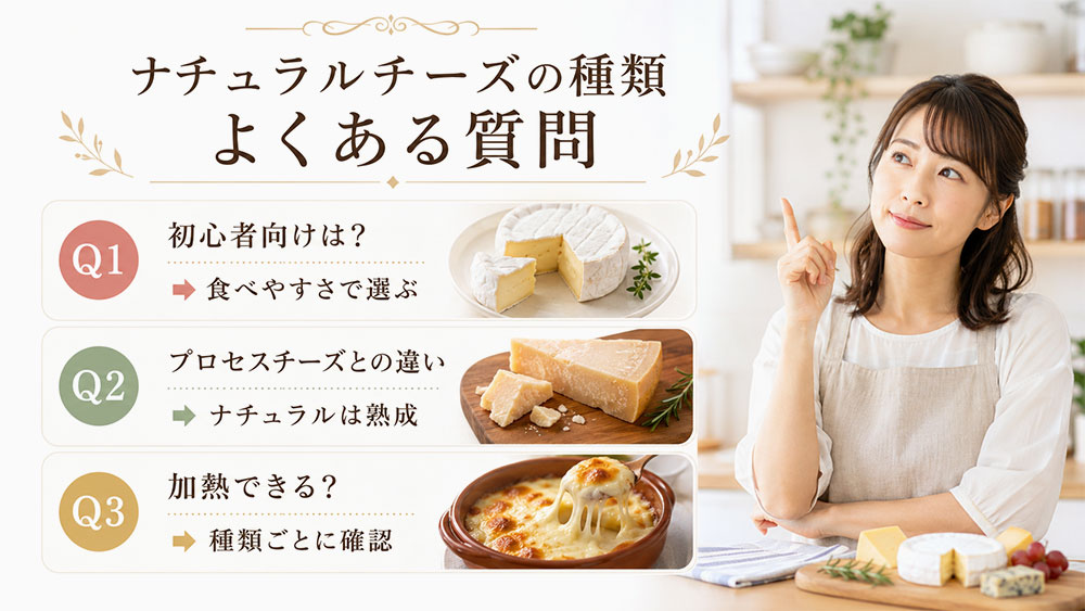 ナチュラルチーズの種類に関するよくある質問
