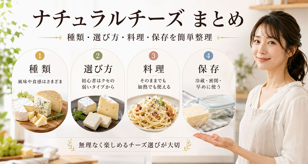 ナチュラルチーズの種類と選び方：まとめ
