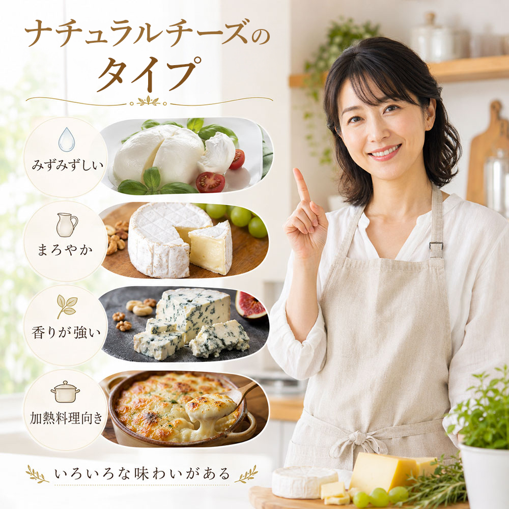 ナチュラルチーズの種類一覧表