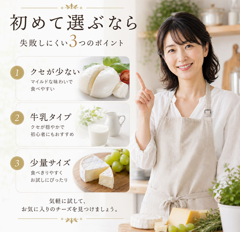 ナチュラルチーズを初心者が選ぶコツ