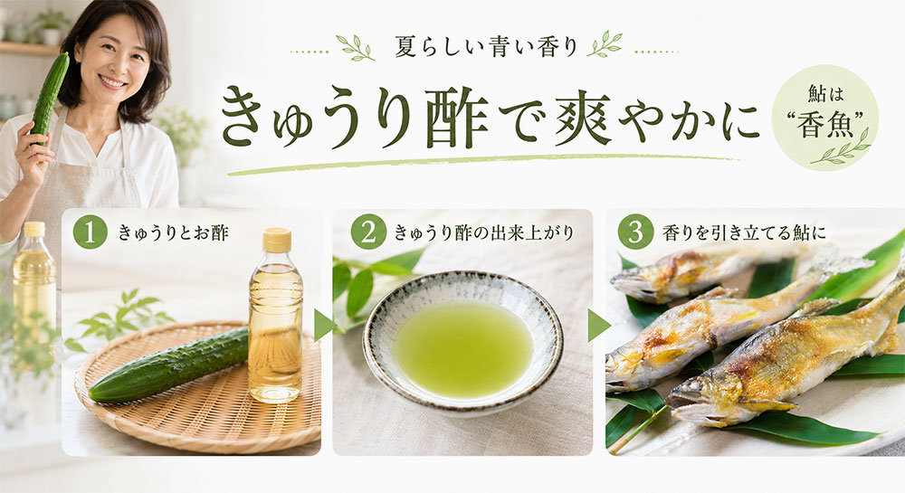 夏らしい青い香りに寄せるならきゅうり酢