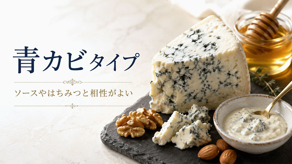 青カビタイプはソースやはちみつと相性がよい