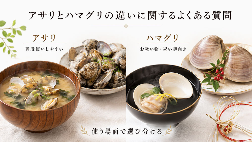 アサリとハマグリの違いに関するよくある質問