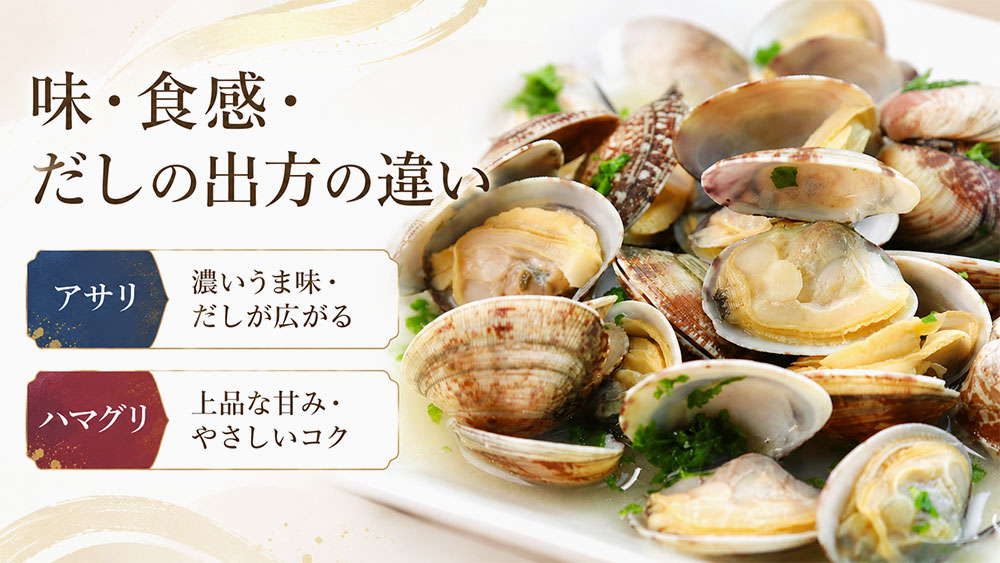 味・食感・だしの出方の違い