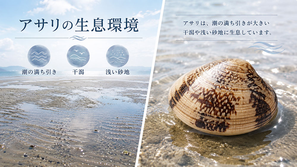 アサリの生息環境