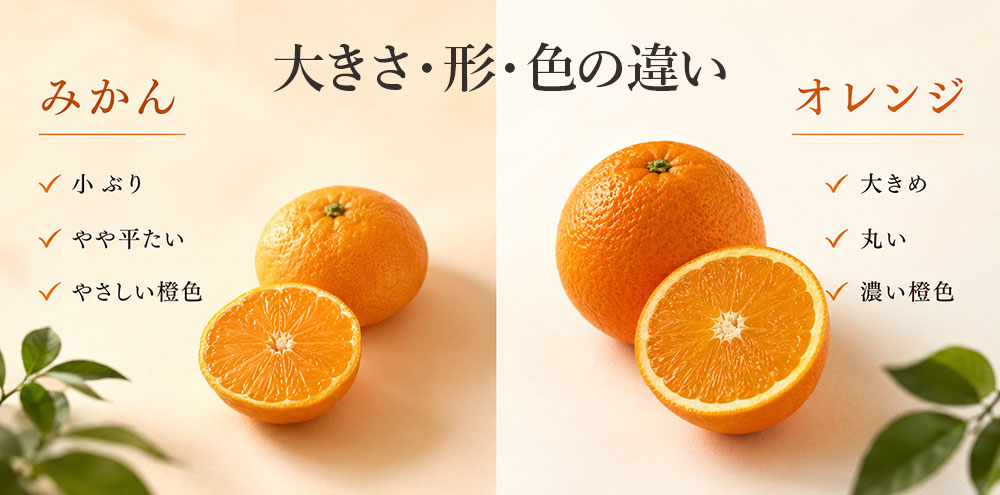 大きさ・形・色の違い