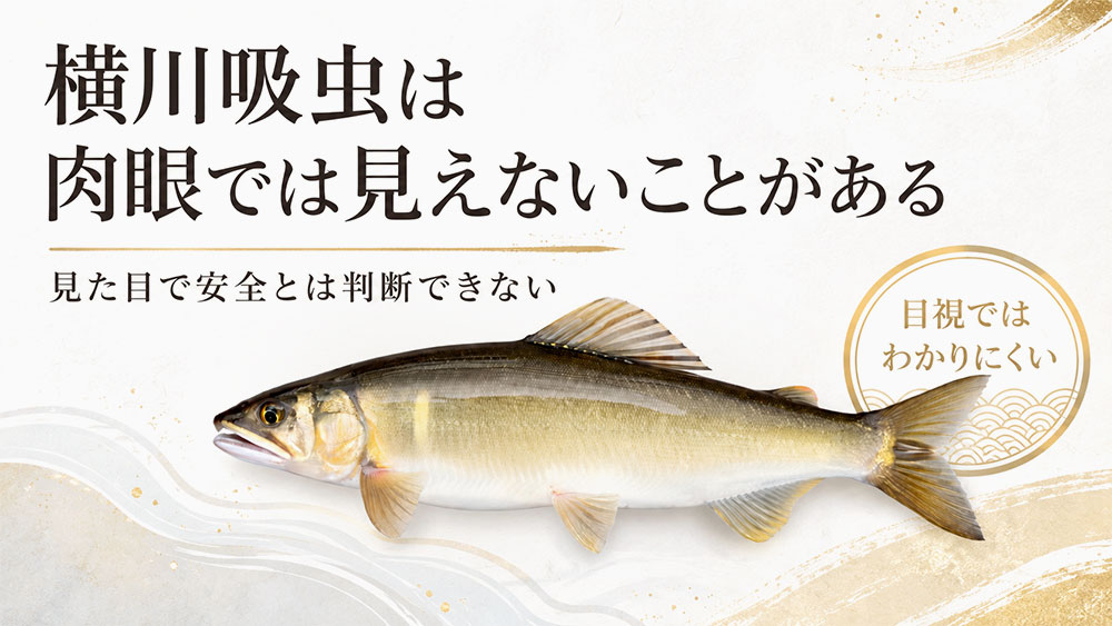 横川吸虫は肉眼では見えないことがある