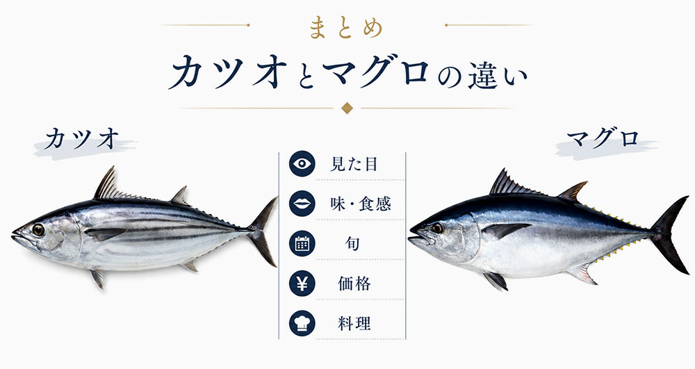 まとめ|カツオとマグロの違いは見た目・味・食べ方で選ぶとわかりやすい