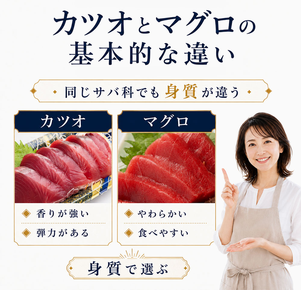 カツオとマグロの基本的な違い