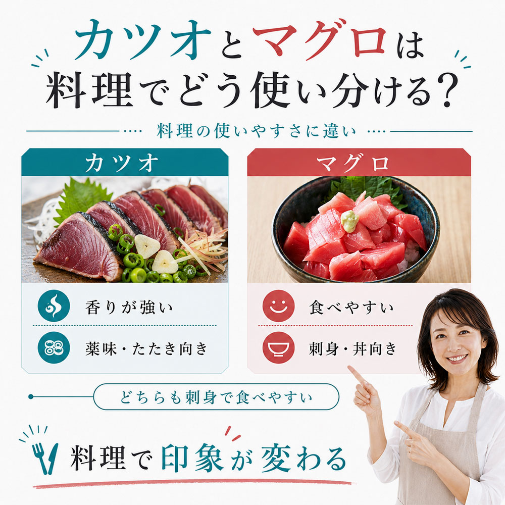 カツオとマグロは料理でどう使い分ける?