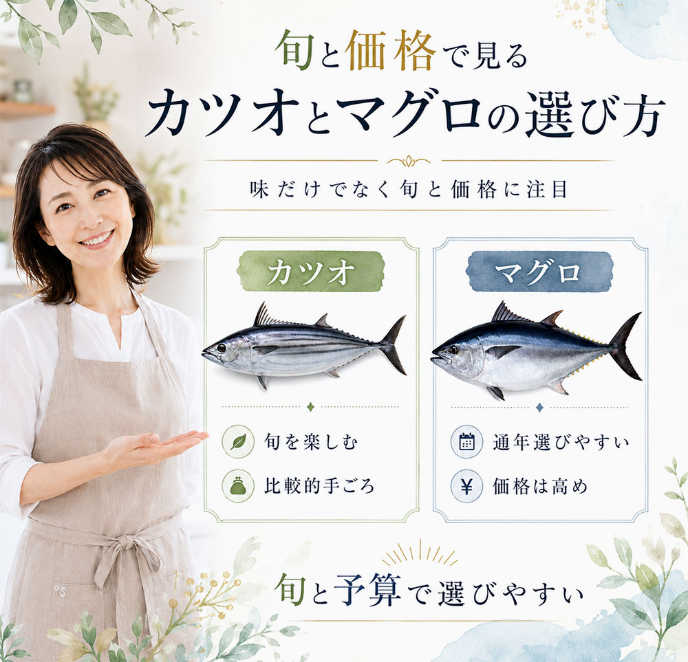 旬と価格で見るカツオとマグロの選び方