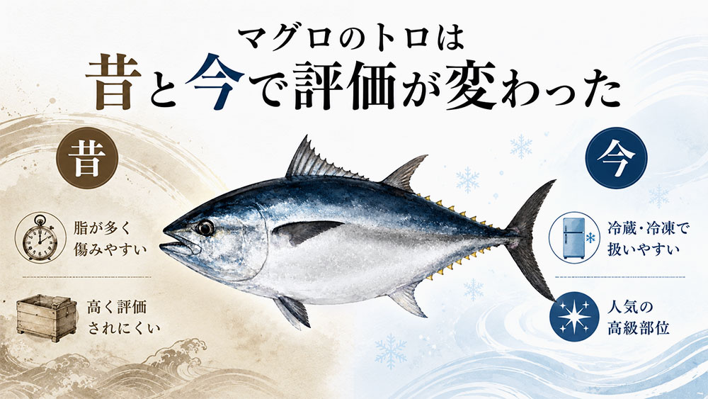 マグロのトロは昔と今で評価が変わった