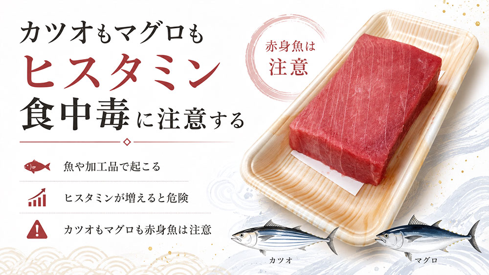 カツオもマグロもヒスタミン食中毒に注意する