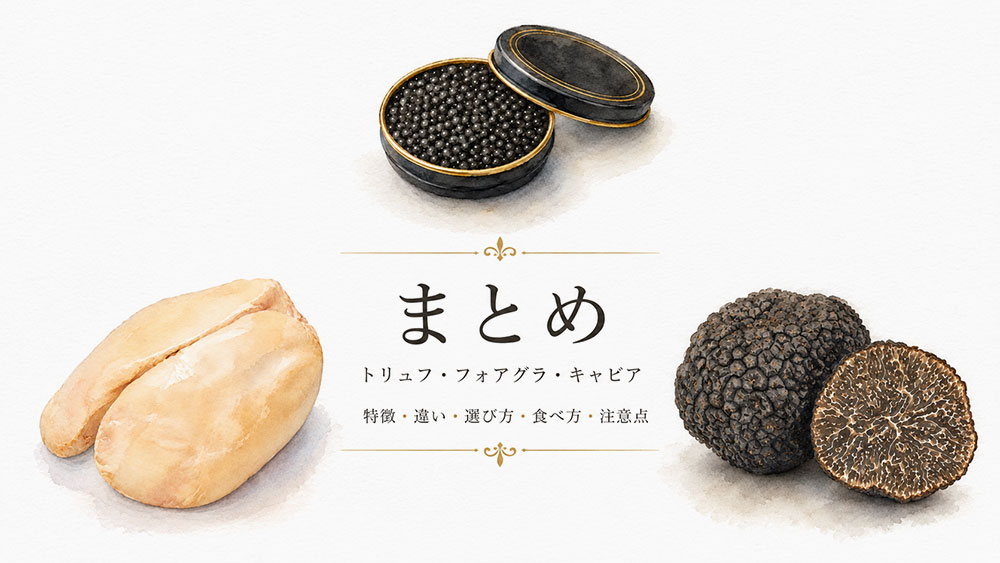 世界三大珍味とは?まとめ