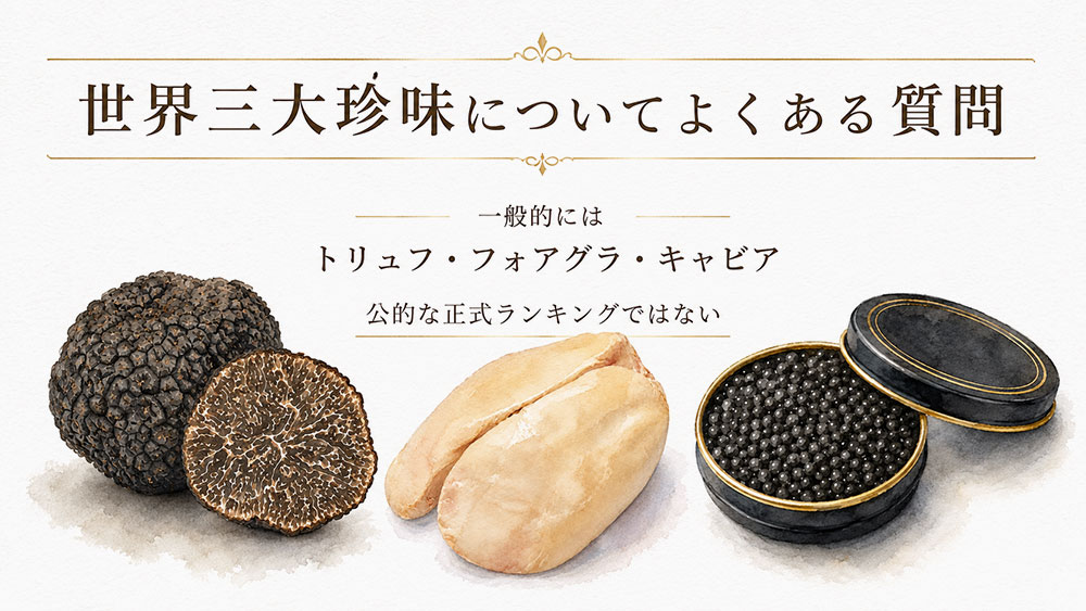 世界三大珍味についてよくある質問