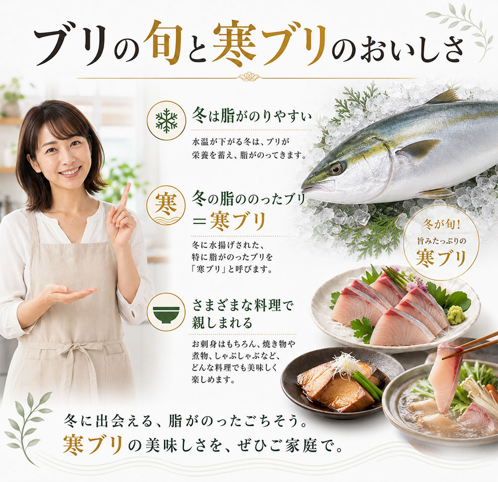ブリの旬と寒ブリのおいしさ