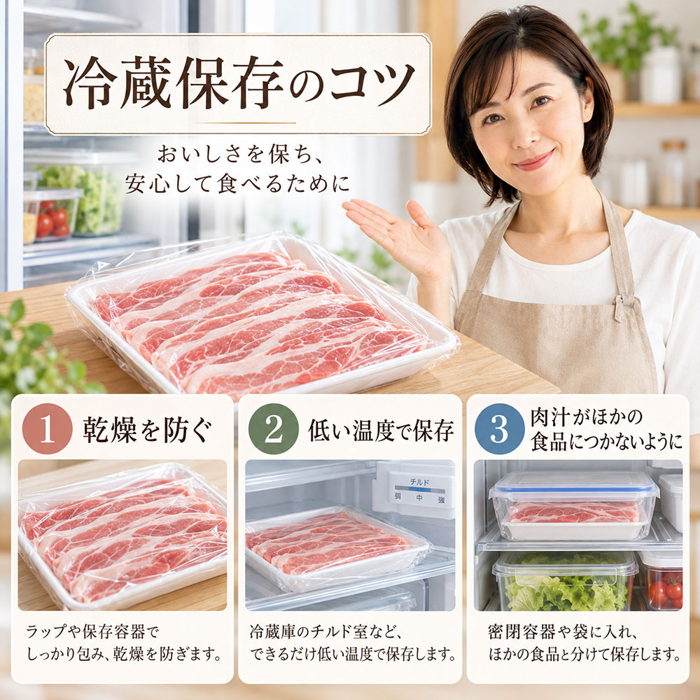 豚肉をおいしく保つ冷蔵保存の方法