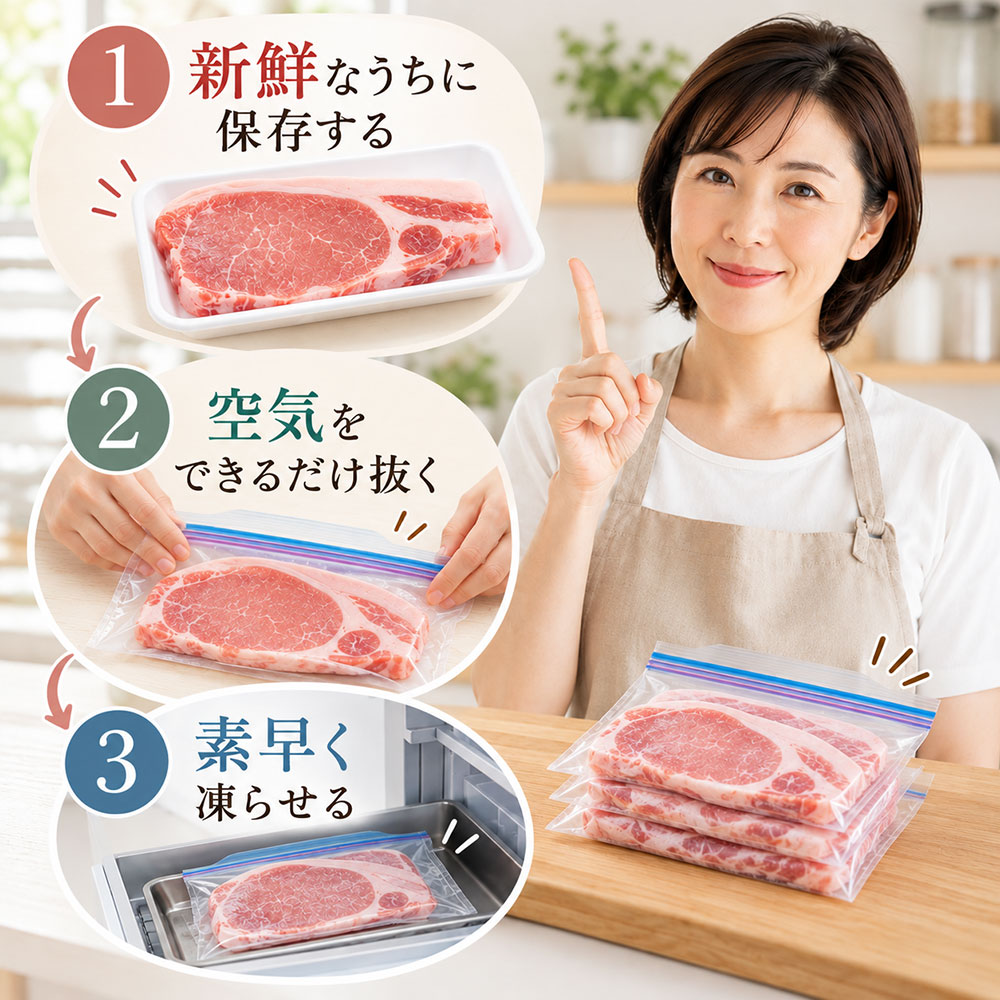 豚肉の冷凍保存方法！おいしさを逃さない3つのコツ