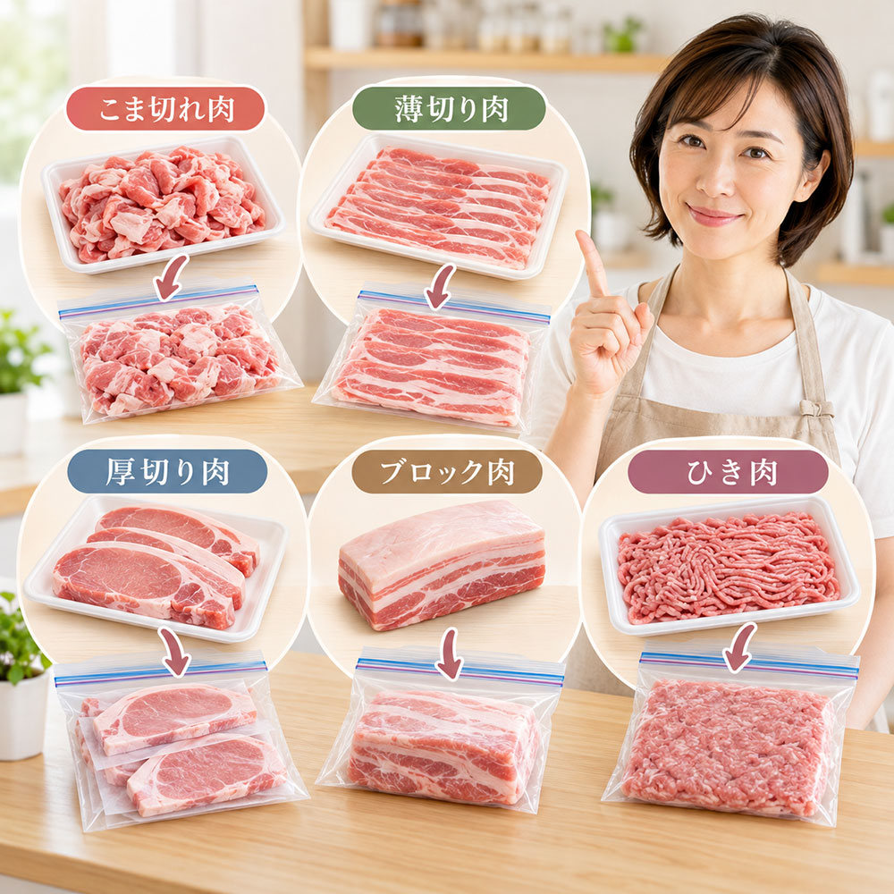 豚肉の切り方別に解説！使いやすい冷凍保存の仕方