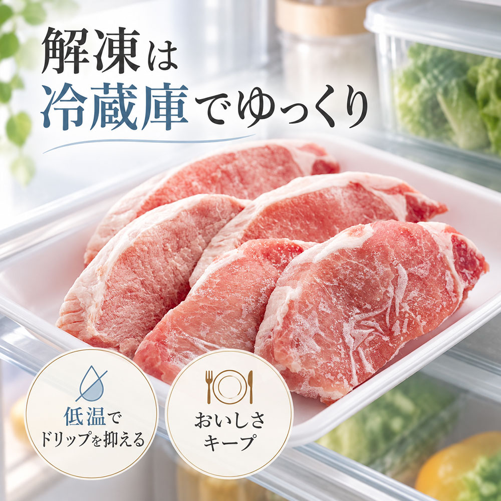 冷凍した豚肉をおいしく解凍する方法