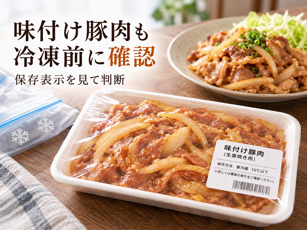 市販の味付け豚肉は冷凍できる？パッケージ表示を確認しよう