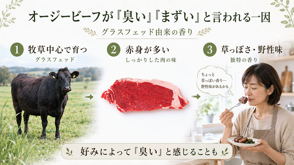 臭いが苦手な人向けのオージービーフの選び方
