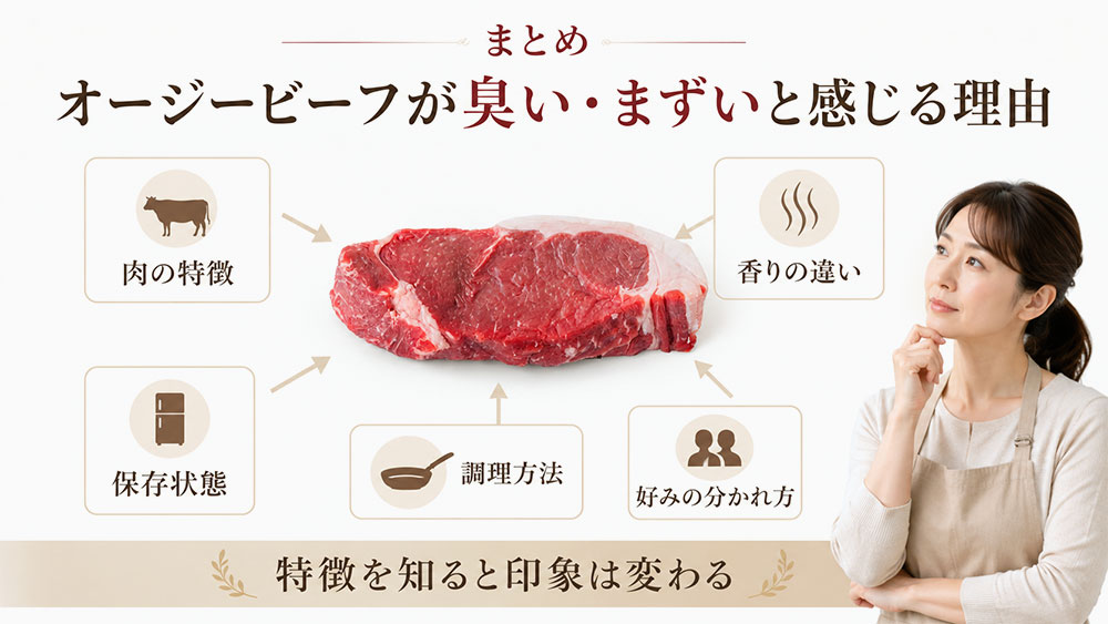 オージービーフが「まずい」と感じる理由：まとめ