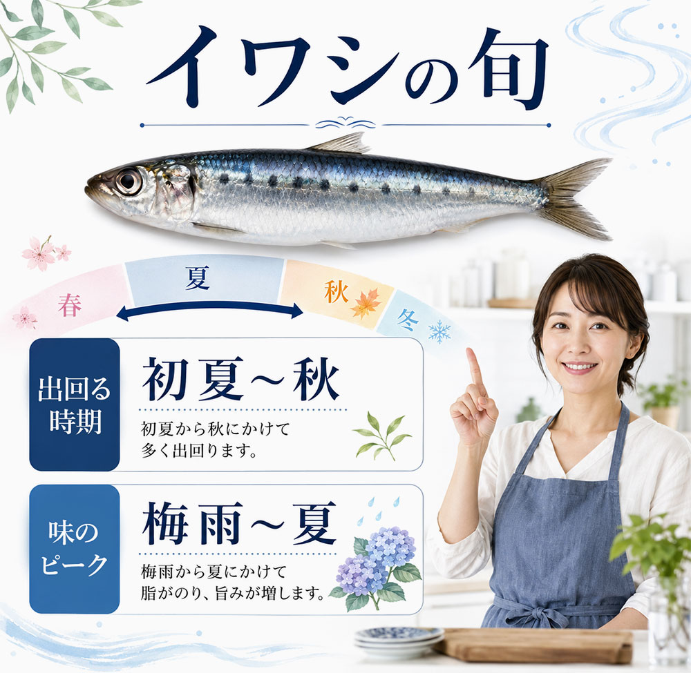 イワシの旬はいつ?