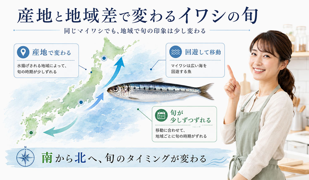 産地と地域差で変わるイワシの旬