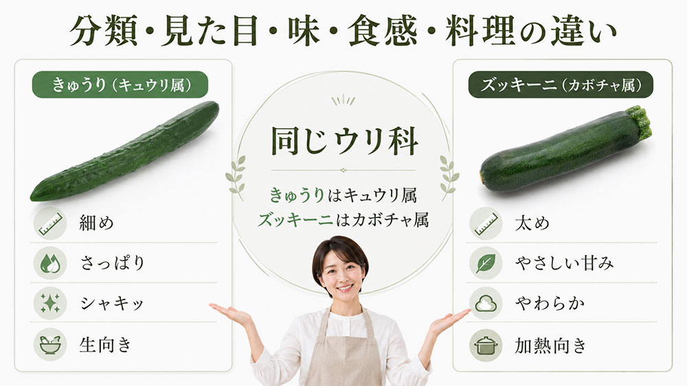 分類・見た目・味・食感・料理の違い