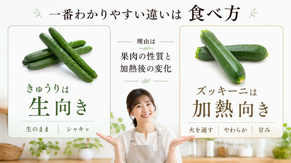 見た目が似ているのに食べ方が違う理由