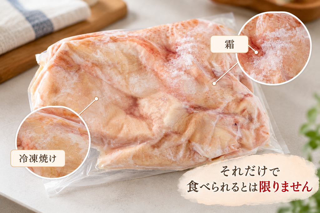 冷凍焼けや霜がついた鶏肉は食べられる?
